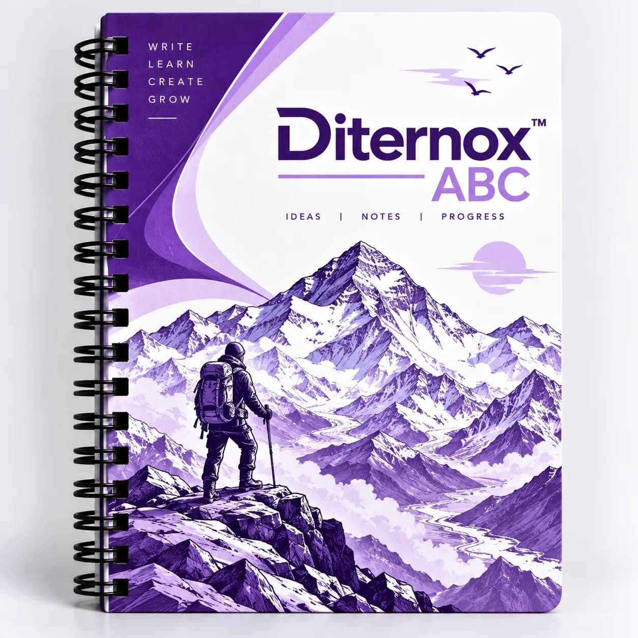 Diternox ABC Spiral Notebook - 297 mm x 210 mm, Soft Cover, 300 Pages, Unruled