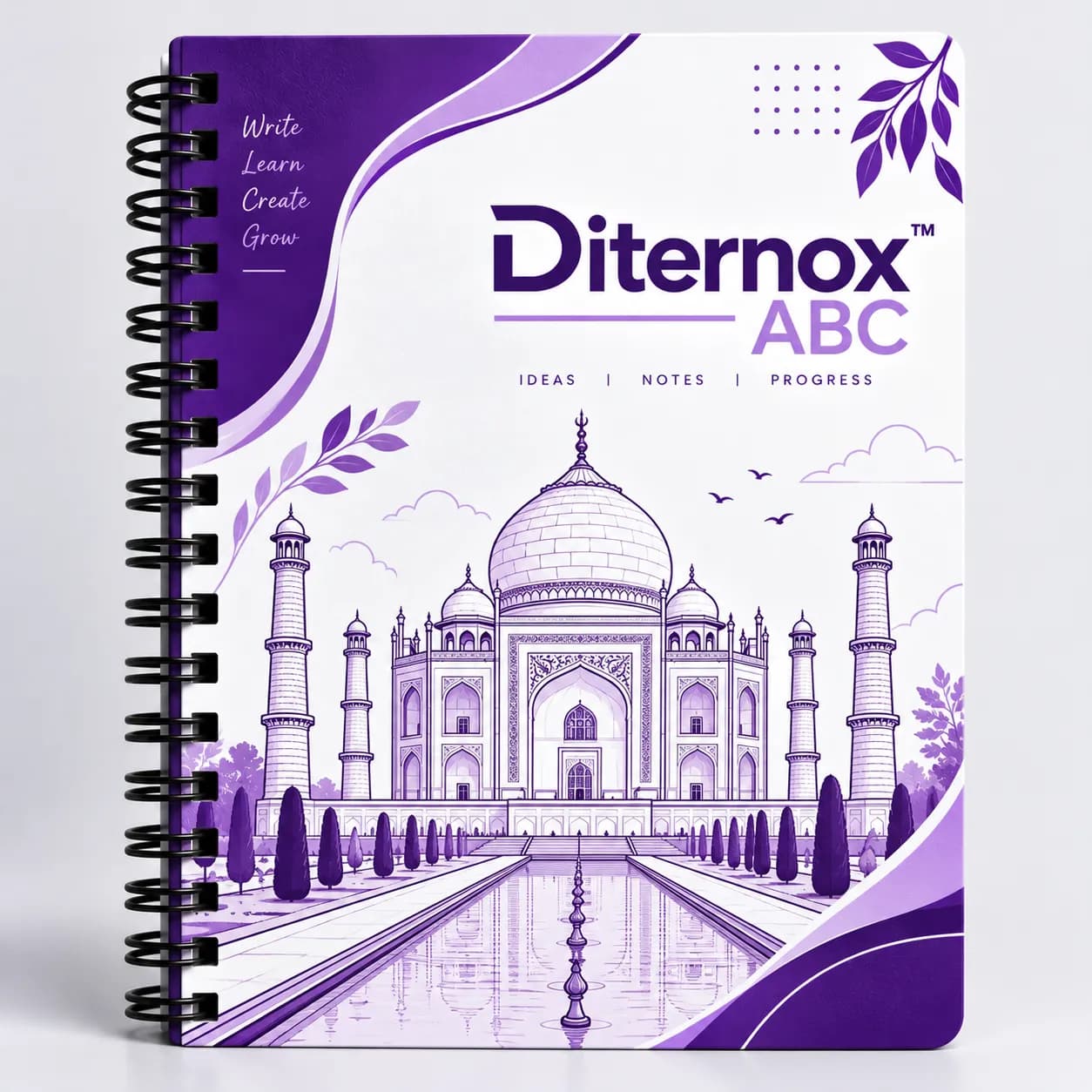 Diternox ABC Spiral Notebook - 297 mm x 210 mm, Soft Cover, 300 Pages, Unruled